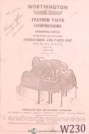 Worthington Types DB & DC, Feather Valve Compressors, Instruct & Parts Manual